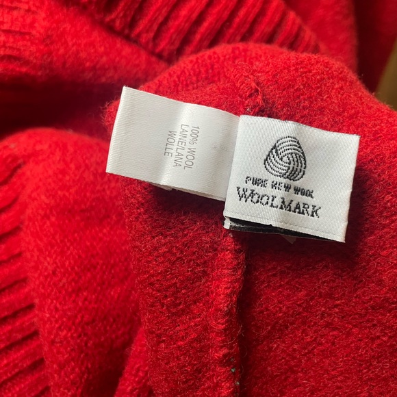 90s Paul Smith Red Artist- Stripe Detailed Unisex Wool Sweater Sz L / Men’s S - Picture 10 of 11